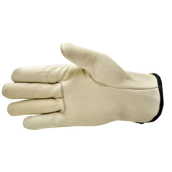 G & F Products Premium Genuine Grain Cowhide Large Leather Gloves (3-Pair)