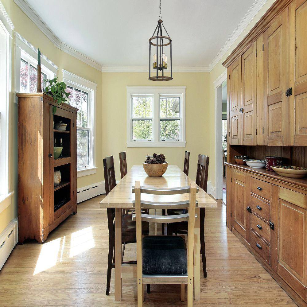 Kirkland Rustic Mahogany 31" Glass Drum LED Pendant Light