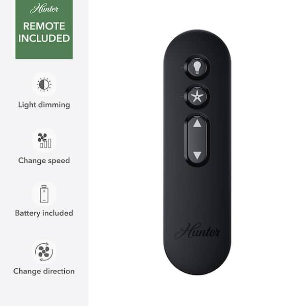 Hunter - Erling 52 in. ENERGY STAR Fresh White Indoor Ceiling Fan with LED Light Kit and Handheld Remote