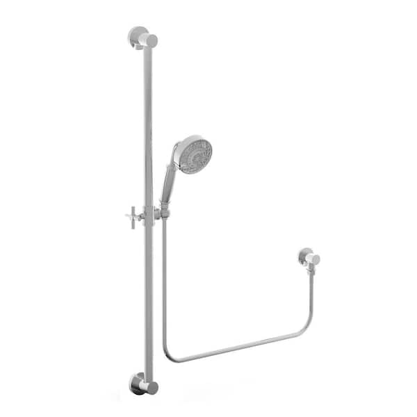 Newport Tub and Shower 3-Spray Wall Bar Shower Kit in Polished Chrome