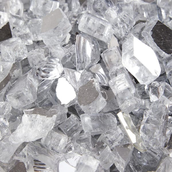 HeatPro 10 lb. Bag Reflective Tempered Glass Fire Pit Crystal Rocks in Starfire