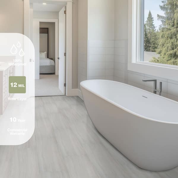 North Fork 12 MIL x 12 in. W x 24 in. L Waterproof Click Lock Luxury Vinyl Plank Flooring (19.37 sq. ft./Case)