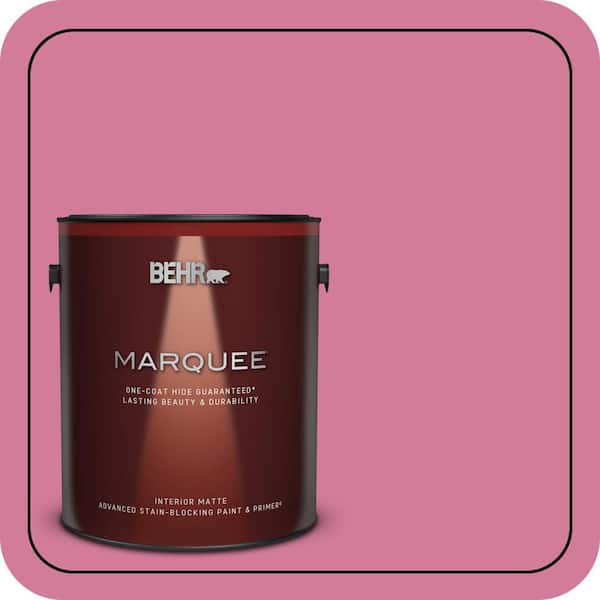 BEHR MARQUEE 1 gal. #P130-5 Little Bow Pink Matte Interior Paint & Primer