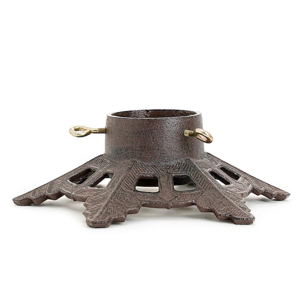 Heavy-Duty Cast Iron Base in Black, hHolds Trees up to 4 in. in Diameter.