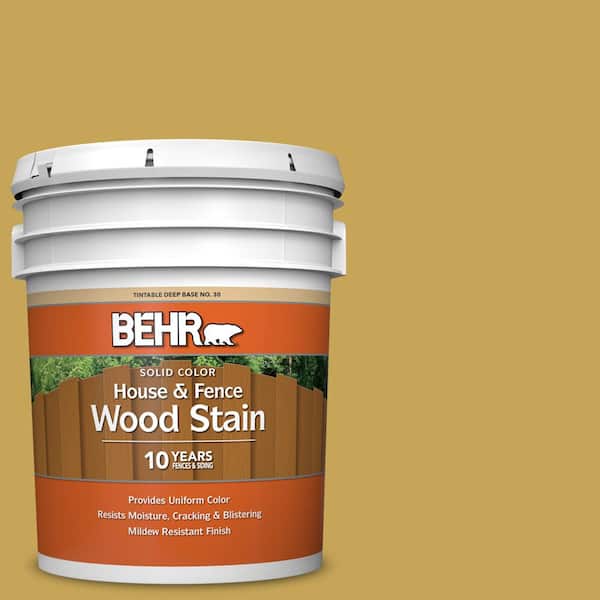 BEHR 5 gal. #PPU6-18 Lemongrass Solid Color House and Fence Exterior Wood Stain