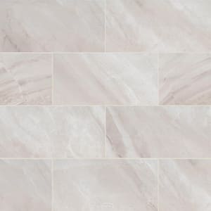 Adella Gris Satin 12 in. x 24 in. Matte Ceramic Stone Look Wall Tile (14 sq. ft./Case)