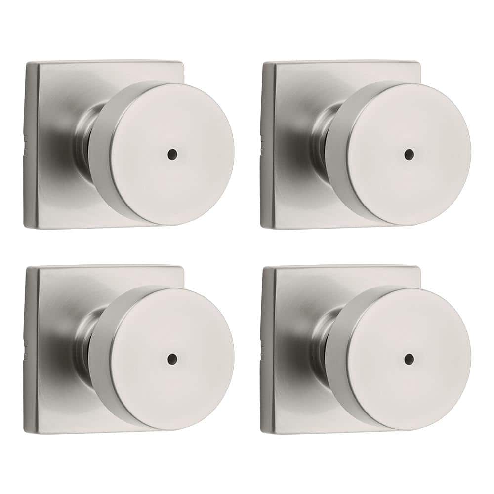 Pismo Satin Nickel Privacy Square Bed/Bath Door Knob 4-Pack price history on PriceWatchPro