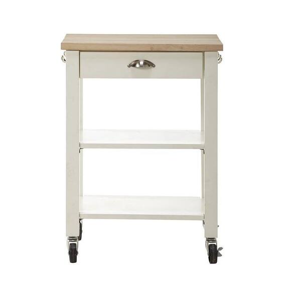 Home Decorators Collection Sausalito 1-Drawer White Kitchen Work Station