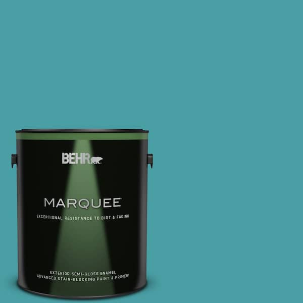 BEHR MARQUEE 1 gal. #M460-5 Aqua Fresco Semi-Gloss Enamel Exterior Paint & Primer