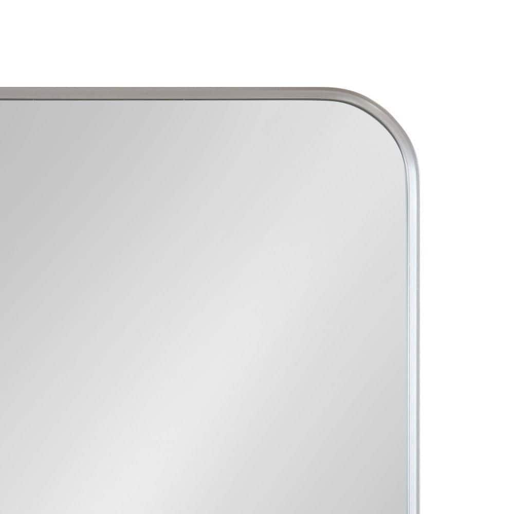 Zayda Sleek Silver Aluminum 20"x30" Minimalist Wall Mirror