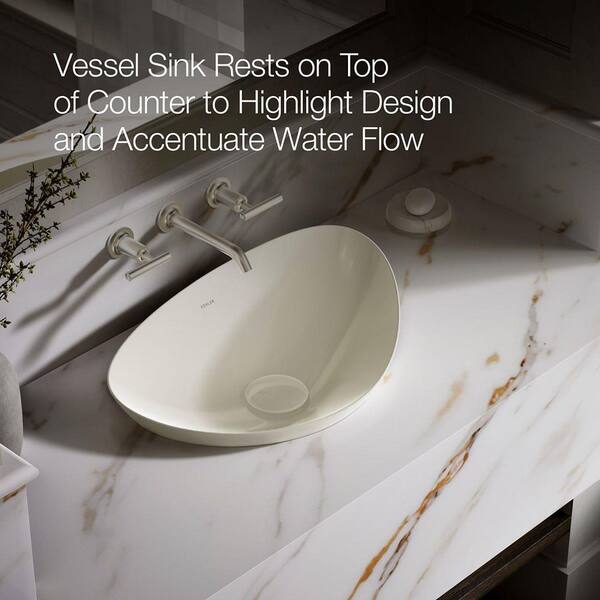 希少　スペインブランド　 POINT　別注ファブリックスラウンドツール　円形 KOHLER Veil Novelty/Specialty Fireclay Vessel Bathroom Sink in