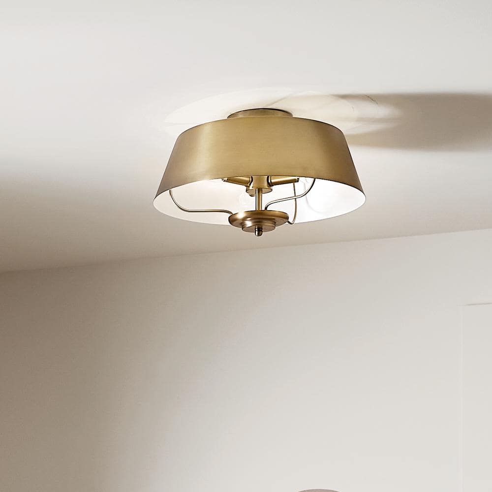 Luella Elegant 3-Light Brushed Natural Brass Pendant