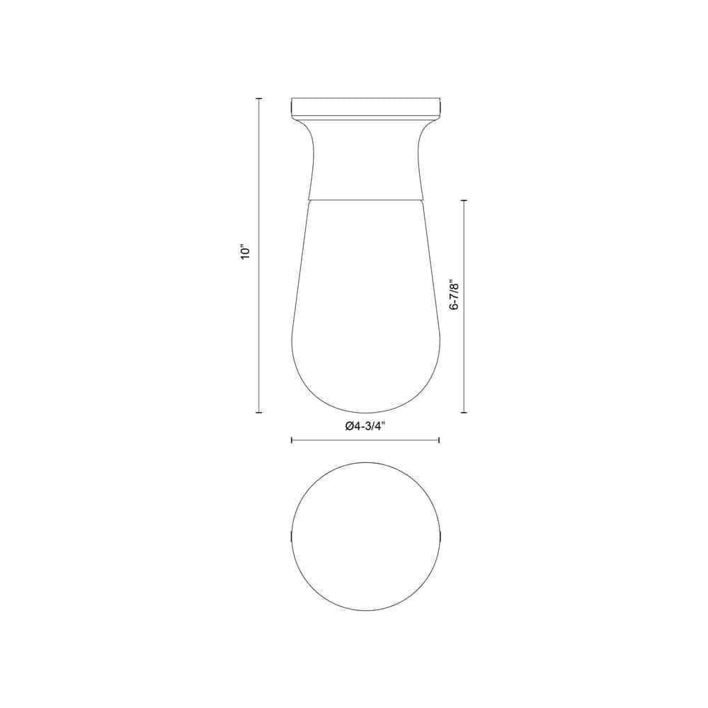 Marcel Chrome and Glass Teardrop Flush Mount Light