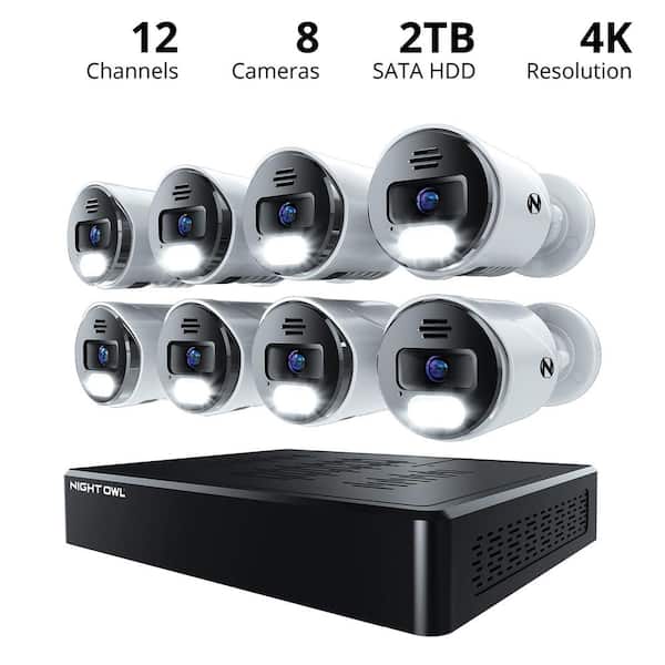 Night Owl 12-Channel 4K 2TB Smart NVR Security Camera System with
