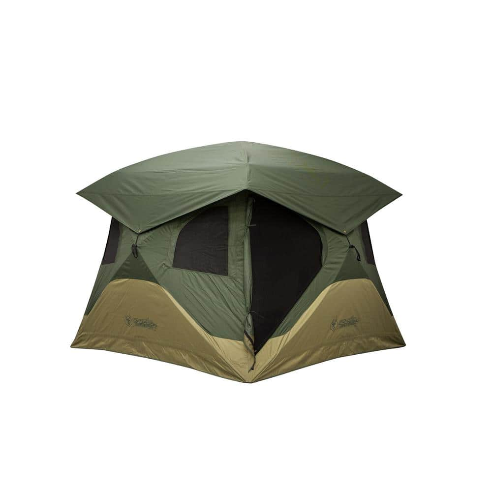 Gazelle T4 Hub Tent Overland Edition, 4-Person, Alpine Green/Oak Moss  GT401GR - The Home Depot