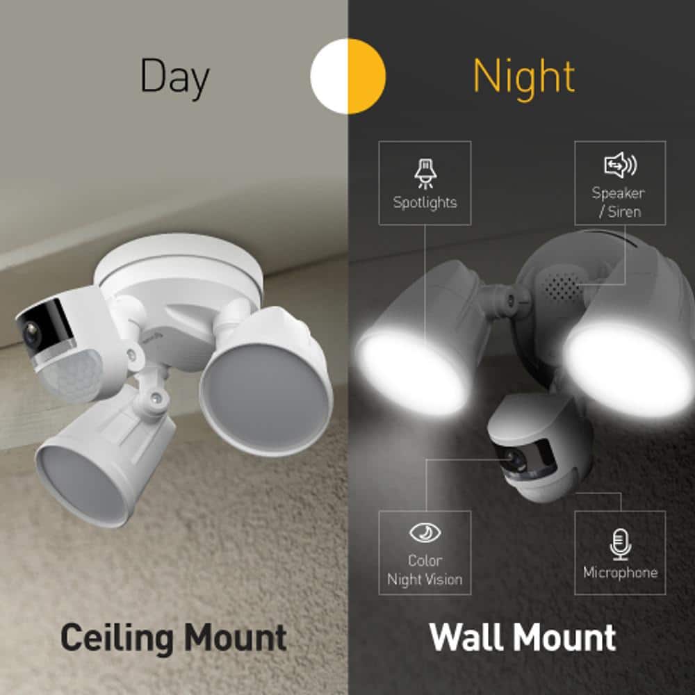 Swann 4K Ultra HD White Outdoor Security Floodlight Camera