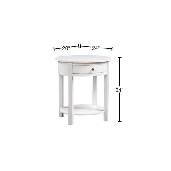 Busey 1 - Drawer End Table and Storage Andover Mills Color: White