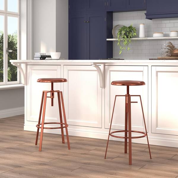 rose gold bar stools set of 2