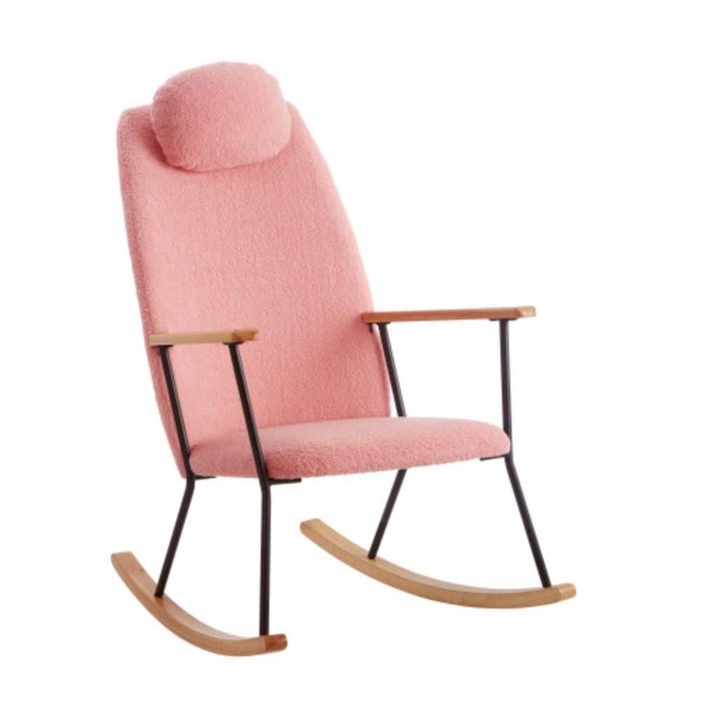Dracelo Series Frame Pink Metal Outdoor Rocking Chair GT-237 - The Home ...