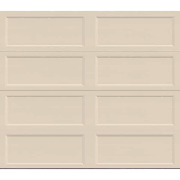 Bridgeport Steel Extended Panel 8ft x 7ft Insulated 6.3 R-Value Almond Garage Door without windows