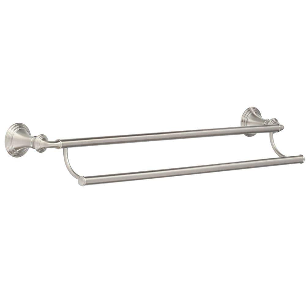 Devonshire 24 in. Double Towel Bar in Vibrant Brushed Nickel