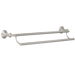 Devonshire 24 in. Double Towel Bar in Vibrant Brushed Nickel