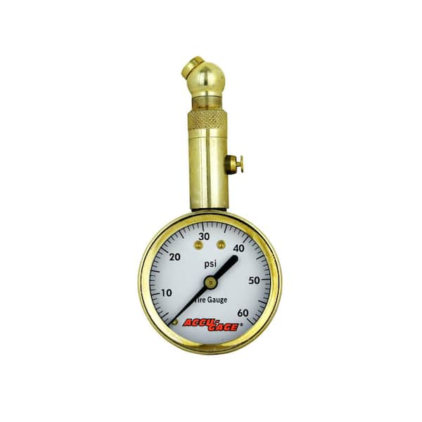 Accu-Gage Tire Pressure Gauge11 in. Braided Air Hose Swivel Angle Air Chuck 60 PSI