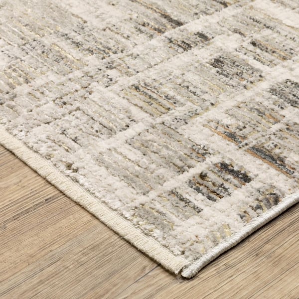 Brielle 3 ft. x 5 ft. Beige/Gold Abstract Area Rug