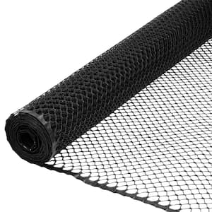 3/4 in. Mesh x 3 ft. x 25 ft. Black Plastic Poultry Netting Fence