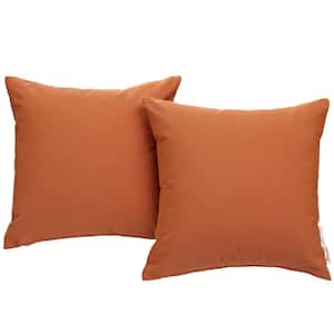 Summon Sunbrella Square Outdoor Throw Pillow in Tuscan 2-Piece Set