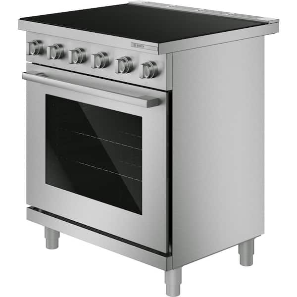 800 Series 30 in. 4.7 cu. ft. Industrial Pro Style Induction Range with 4-Burners in Stainless Steel