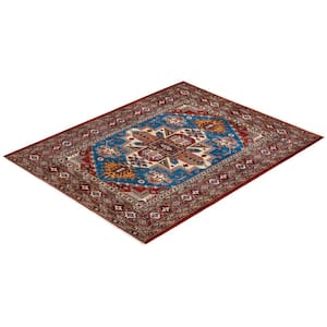 Tribal One-of-a-Kind Bohemian Red 5 ft. 2 in. x 6 ft. 8 in. Tribal Area Rug