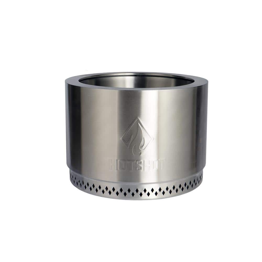 HotShot 19.5" Smokeless Stainless Steel Portable Fire Pit