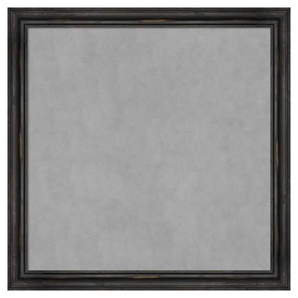Rustic Pine Black Narrow 27 in. x 27 in. Framed Magnetic Board