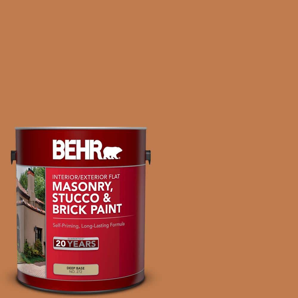 1 gal. #MS-11 Rustic Orange Flat Interior/Exterior Masonry, Stucco and Bric