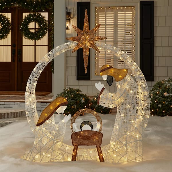 5.5 ft. Polar Wishes LED Nativity Scene Y10