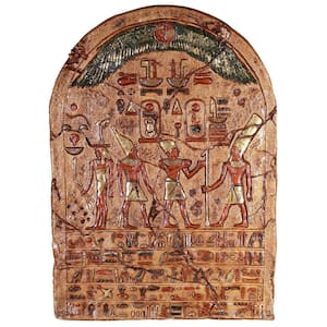 46 in. x 33.5 in. Egyptian Grand-Scale Ceremonial Wall Sculpture