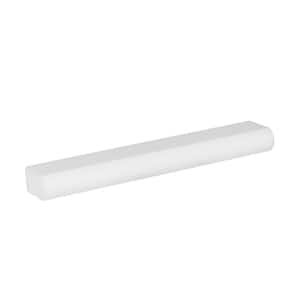 3/8 in. D x 1/2 in. W x 4 in. L. Ribbon Primed White Plain Polystyrene Moulding Sample