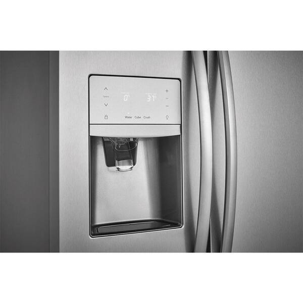 Frigidaire Gallery 22 1 Cu Ft Side By Side Refrigerator In Stainless Steel Counter Depth Fgsc2335tf The Home Depot