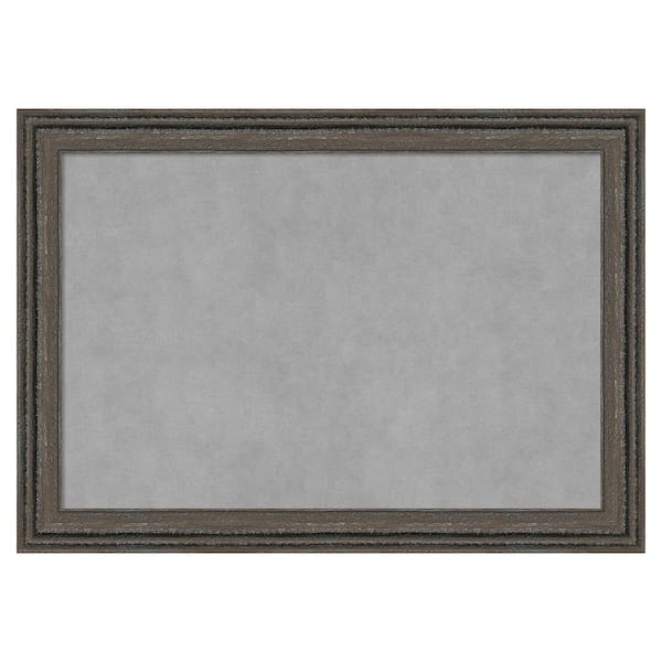 Amanti Art Upcycled Brown Grey 27 in. x 19 in Framed Magnetic Board