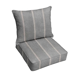 25 x 25 x 5 (2-Piece) Deep Seating Outdoor Dining Chair Cushion in Sunbrella Lengthen Stone