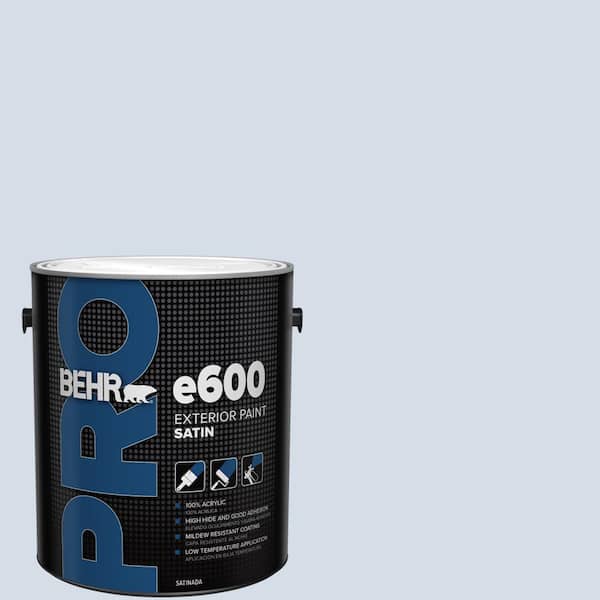 BEHR PRO 1 gal. #590E-2 Snow Ballet Satin Exterior Paint