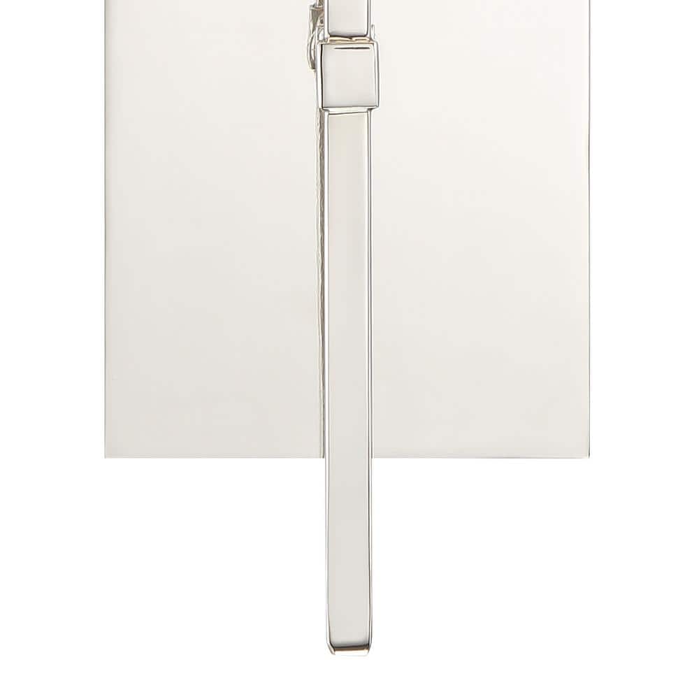 Polished Nickel 1-Light Sconce with White Silk Shade