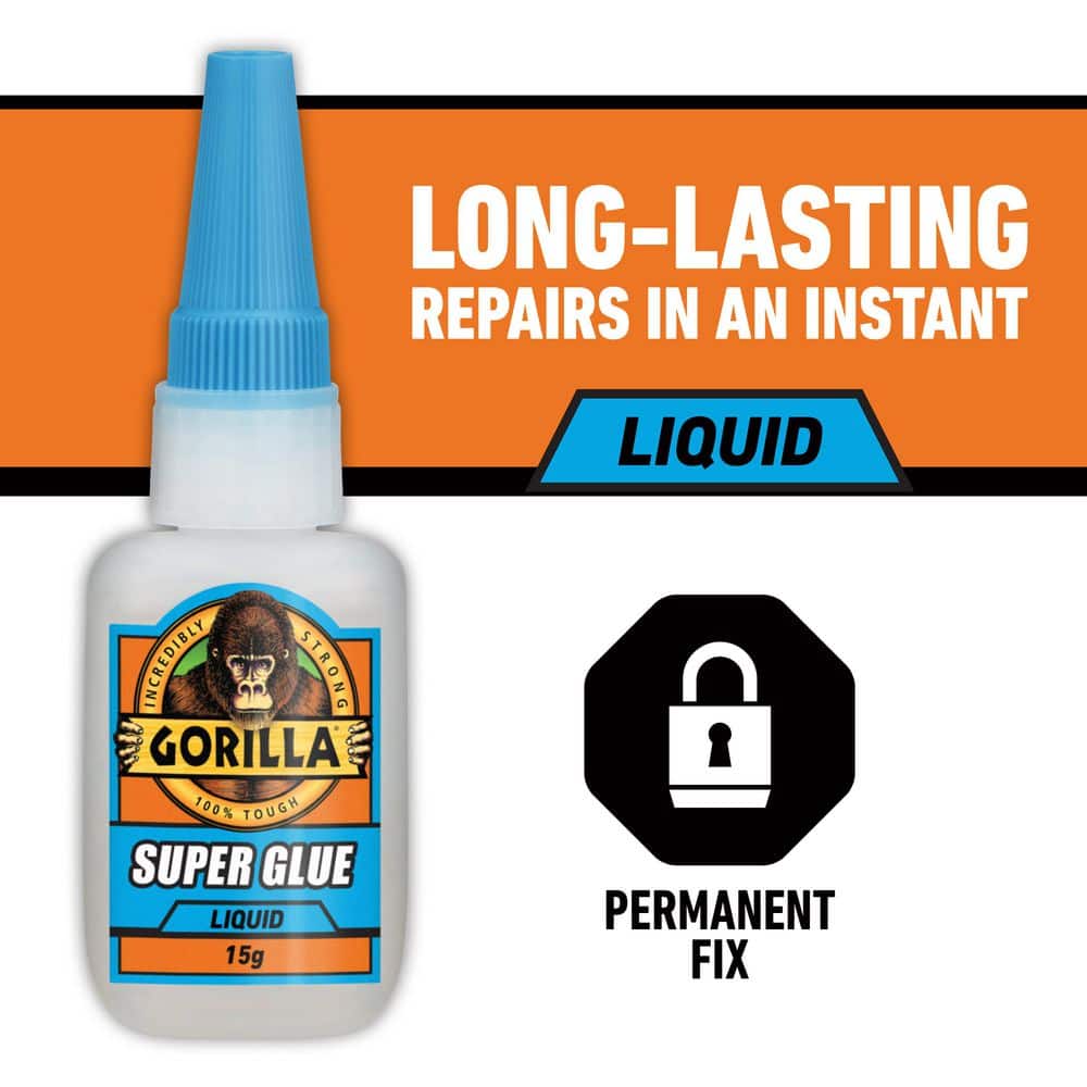 Gorilla 15g Clear Super Glue 7805002 - The Home Depot