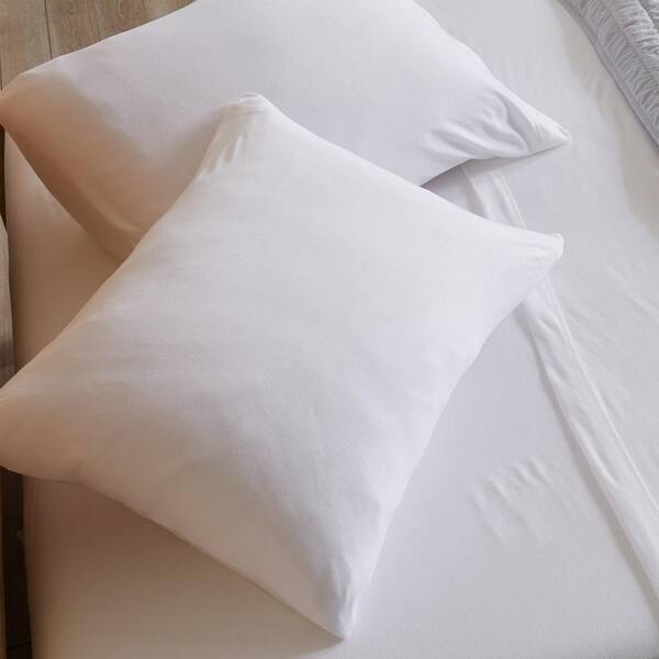 Brielle Home Cotton Jersey Sheet Set- King White