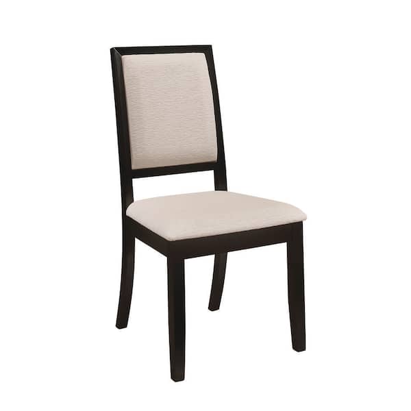 Coaster Louise Cream and Black Upholstered Side Chairs (Set of 2)