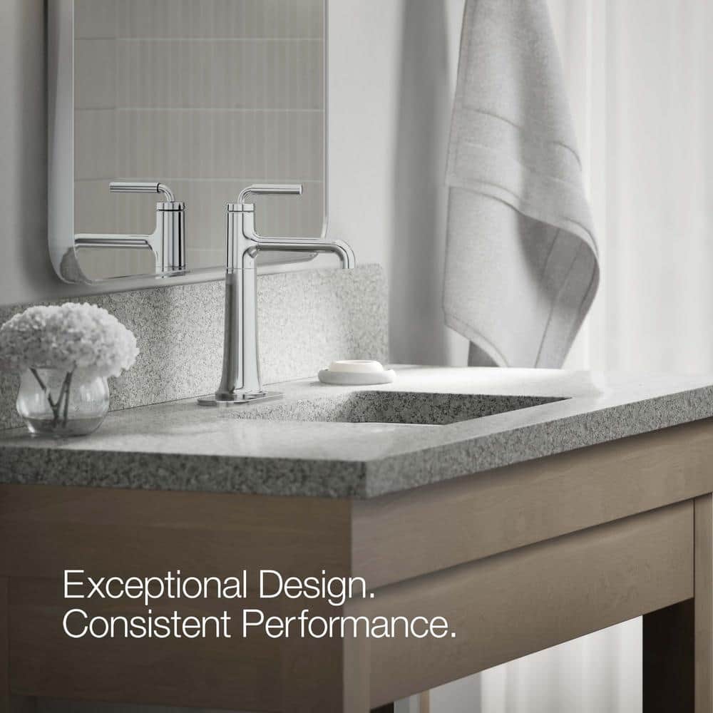Polished Chrome Tall Single-Handle Bathroom Sink Faucet