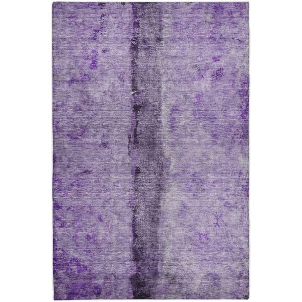 Dream Shag Premium Machine Washable Abstract ADS605 Purple 10 ft. x 14 ft. Area Rug