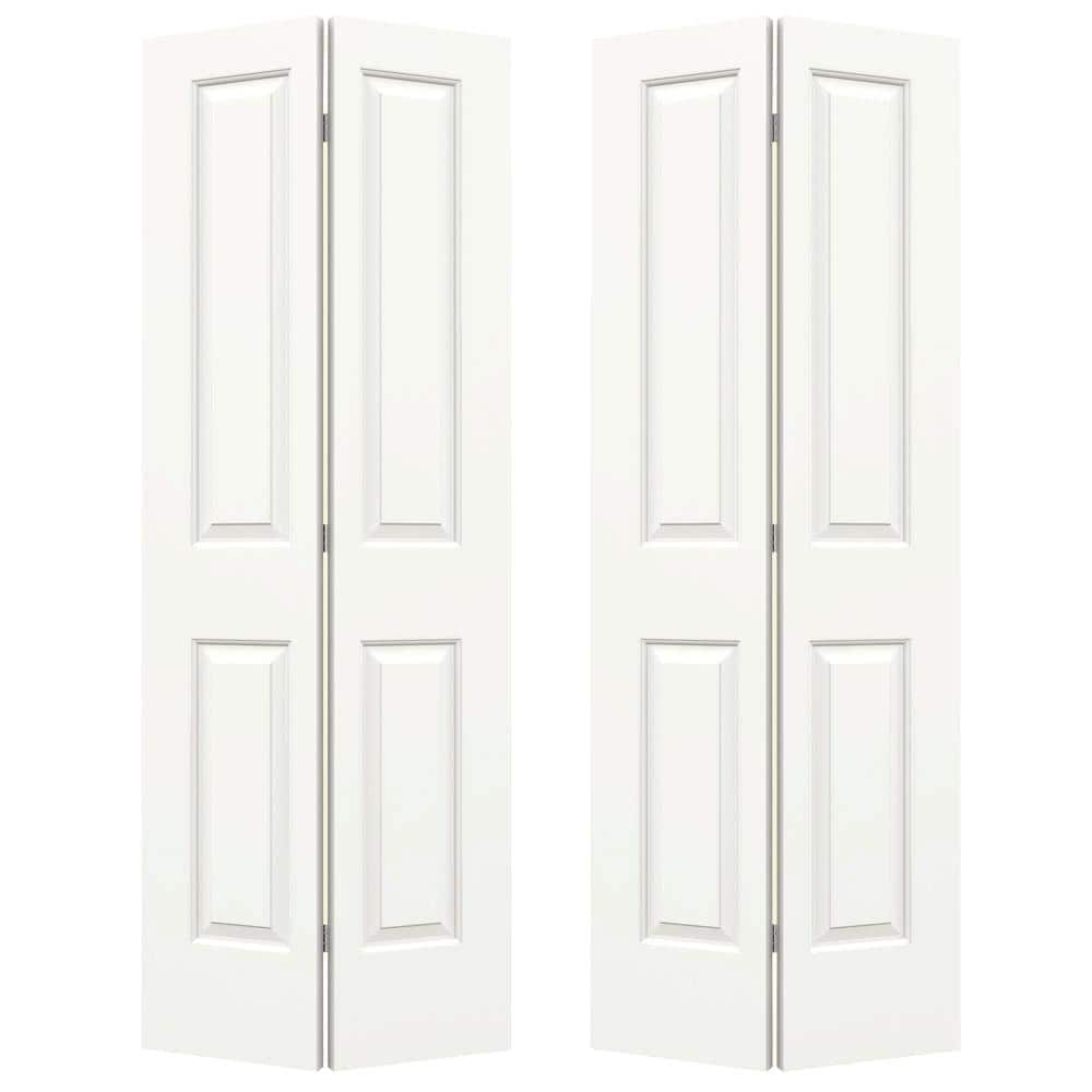 JELD-WEN 72 in. x 80 in. Carrara 2 Panel Hollow Core White Painted