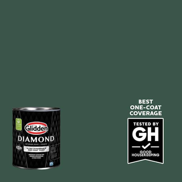 Glidden Diamond 1 qt. PPG1137-7 Black Spruce Eggshell Interior Paint with Primer
